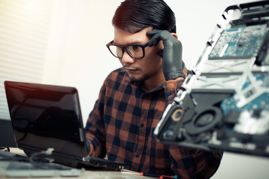 repairing the broken computer